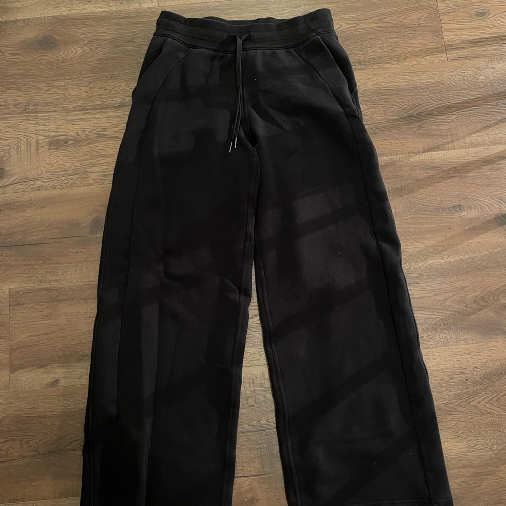 Black Wide-Leg Sweatpants